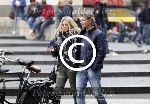 15 Oktober 2016 Thomas Berge met zijn nieuwe vriendin, zangeres Cassidy Roeks