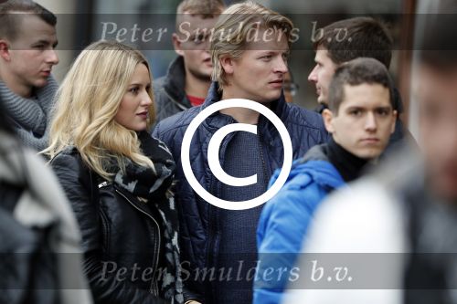 15 Oktober 2016 Thomas Berge met zijn nieuwe vriendin, zangeres Cassidy Roeks