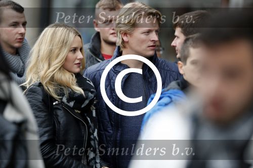 15 Oktober 2016 Thomas Berge met zijn nieuwe vriendin, zangeres Cassidy Roeks