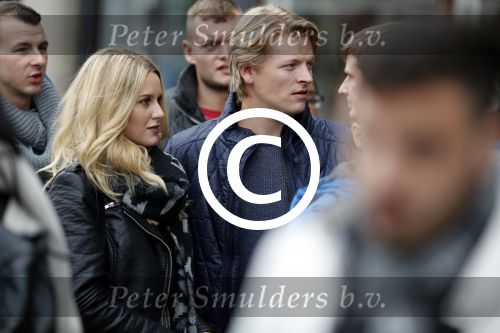 15 Oktober 2016 Thomas Berge met zijn nieuwe vriendin, zangeres Cassidy Roeks