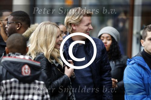 15 Oktober 2016 Thomas Berge met zijn nieuwe vriendin, zangeres Cassidy Roeks