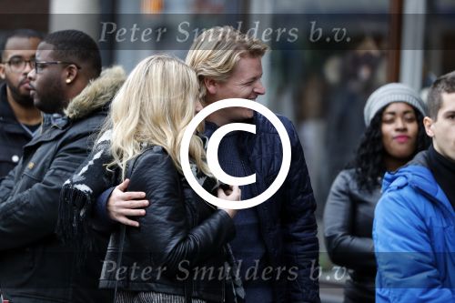 15 Oktober 2016 Thomas Berge met zijn nieuwe vriendin, zangeres Cassidy Roeks