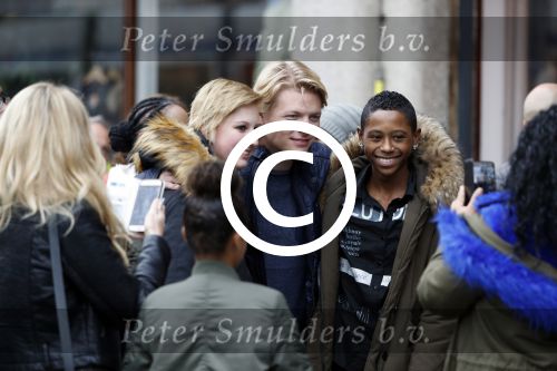 15 Oktober 2016 Thomas Berge met zijn nieuwe vriendin, zangeres Cassidy Roeks