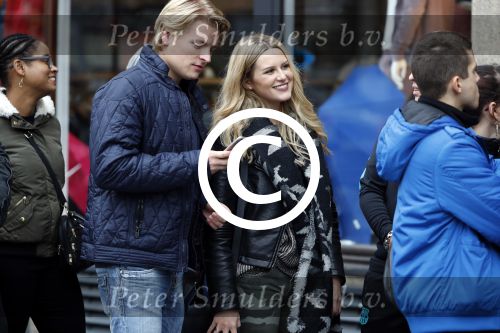 15 Oktober 2016 Thomas Berge met zijn nieuwe vriendin, zangeres Cassidy Roeks