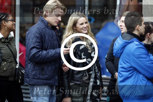 15 Oktober 2016 Thomas Berge met zijn nieuwe vriendin, zangeres Cassidy Roeks