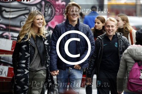 15 Oktober 2016 Thomas Berge met zijn nieuwe vriendin, zangeres Cassidy Roeks