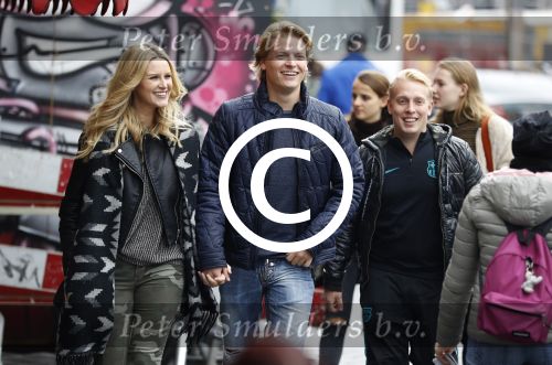 15 Oktober 2016 Thomas Berge met zijn nieuwe vriendin, zangeres Cassidy Roeks