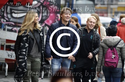 15 Oktober 2016 Thomas Berge met zijn nieuwe vriendin, zangeres Cassidy Roeks