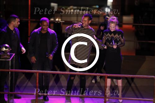Halfweg 27 oktober 2016
Life after football LAF gala in the sugarfactory. Warner Hahn met regi Blinker en Soufian Asafiati en Kimberley Klaver