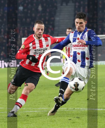 Eindhoven, 22 Januari 2017 Kompetitiewedstrijd PSV-SC Heerenveen, eindstand 4-3