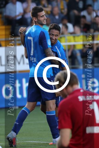 Venlo. 15 Oktober 2017 Kompetitiewedstrijd Seizoen 2017/2018
VVV-PSV, eindstand 2-5
Blijdschap bij Gaston Pereiro en Mauro Junior
