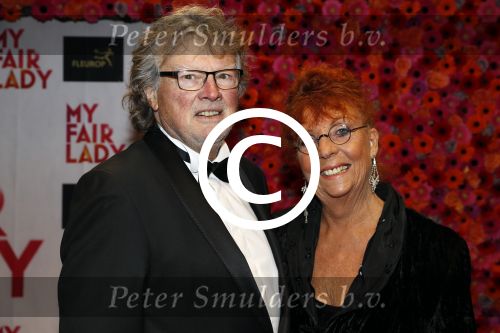 Amsterdam 6 november 2017 
Premiere my fair lady in carre. Carry Tefsen met man