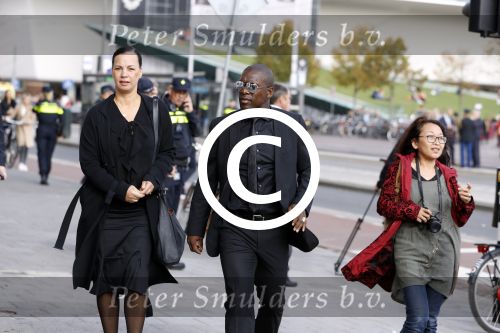 Amsterdam 14 oktober 2017
Afscheidsdienst van burgemeetser Eberhard v d Laan in het concertgebouw. Clarence Seedorf met ..vrouw