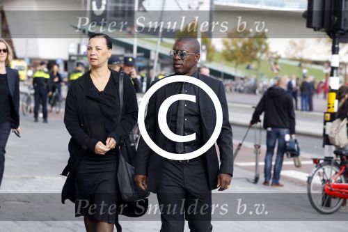 Amsterdam 14 oktober 2017
Afscheidsdienst van burgemeetser Eberhard v d Laan in het concertgebouw. Clarence Seedorf met ..vrouw
