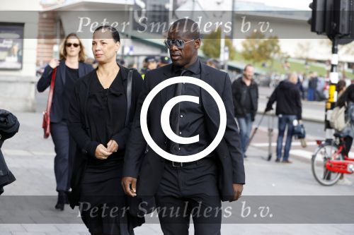 Amsterdam 14 oktober 2017
Afscheidsdienst van burgemeetser Eberhard v d Laan in het concertgebouw. Clarence Seedorf met ..vrouw