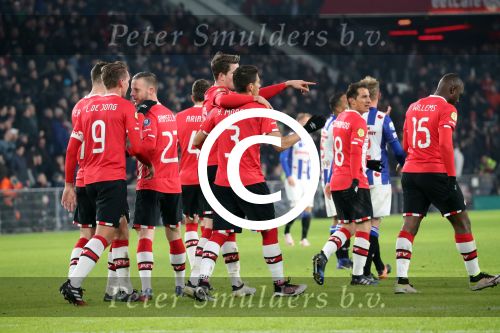 Eindhoven, 22 Januari 2017 Kompetitiewedstrijd PSV-SC Heerenveen, eindstand 4-3