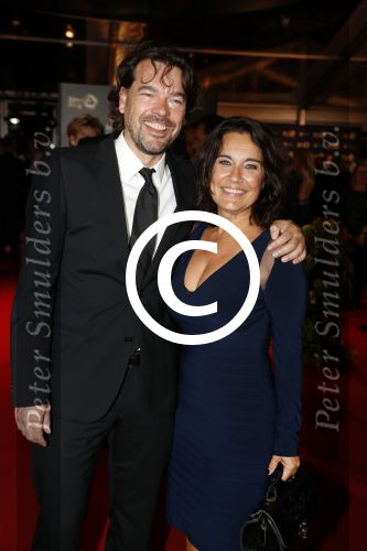 Amsterdam 12 oktober 2017 
Uitreiking televizierring in het afas live theater. Dione de Graaff met haar partner Nando Boers