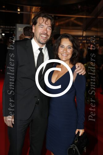 Amsterdam 12 oktober 2017 
Uitreiking televizierring in het afas live theater. Dione de Graaff met haar partner Nando Boers