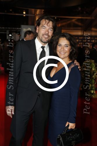 Amsterdam 12 oktober 2017 
Uitreiking televizierring in het afas live theater. Dione de Graaff met haar partner Nando Boers