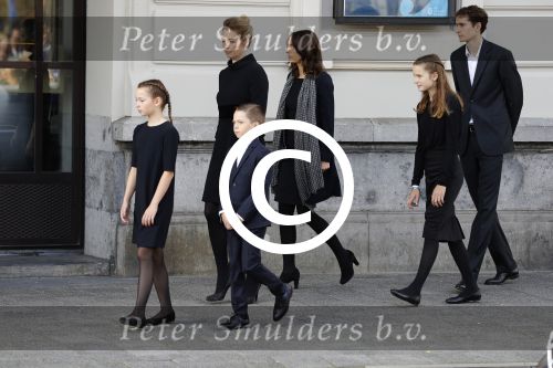 Amsterdam 14 oktober 2017
Afscheidsdienst van burgemeetser Eberhard v d Laan in het concertgebouw. Vrouw en kinderen eberhard
