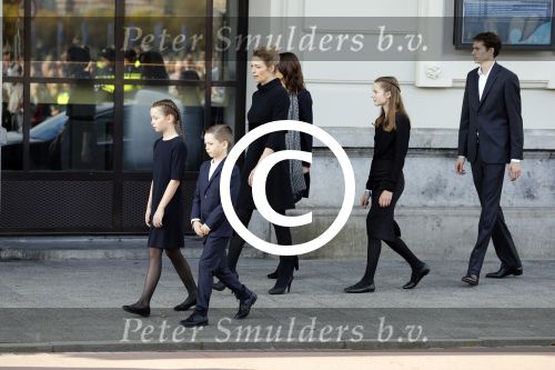Amsterdam 14 oktober 2017
Afscheidsdienst van burgemeetser Eberhard v d Laan in het concertgebouw. Vrouw en kinderen eberhard