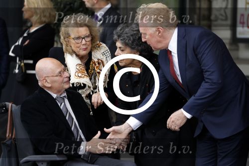 Amsterdam 14 oktober 2017
Afscheidsdienst van burgemeetser Eberhard v d Laan in het concertgebouw. Ed v Tijn met zijn vrouw Odette Taminiau en Andre v Duin