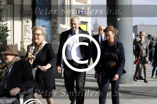 Amsterdam 14 oktober 2017
Afscheidsdienst van burgemeetser Eberhard v d Laan in het concertgebouw.Job Cohen met zijn vrouw en Ed v Tijn met zijn vrouw Odette Taminiau