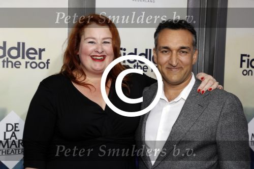 Amsterdam 5 november 2017
Premiere Fiddler on the Roof in het nieuwe de la mar theater. 
Eva v d Gucht met partner