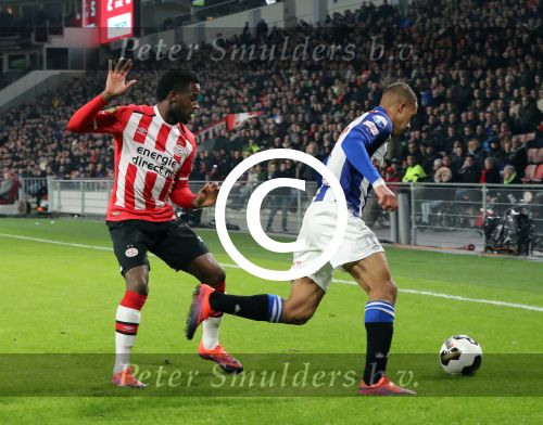 Eindhoven, 22 Januari 2017 Kompetitiewedstrijd PSV-SC Heerenveen, eindstand 4-3