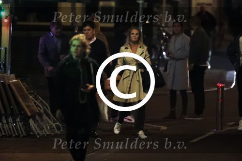 Amsterdam 18 oktober 2017
Frank masmeier en zijn vriendin Jaimy v Lent op straat in amsterdam na een etentje in restaurant Castell