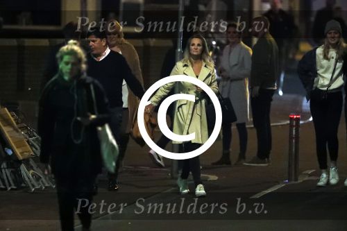 Amsterdam 18 oktober 2017
Frank masmeier en zijn vriendin Jaimy v Lent op straat in amsterdam na een etentje in restaurant Castell