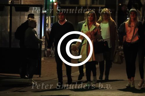 Amsterdam 18 oktober 2017
Frank masmeier en zijn vriendin Jaimy v Lent op straat in amsterdam na een etentje in restaurant Castell