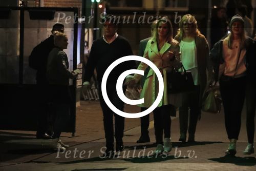 Amsterdam 18 oktober 2017
Frank masmeier en zijn vriendin Jaimy v Lent op straat in amsterdam na een etentje in restaurant Castell
