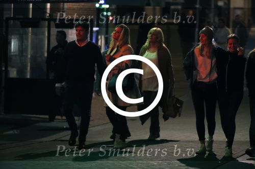 Amsterdam 18 oktober 2017
Frank masmeier en zijn vriendin Jaimy v Lent op straat in amsterdam na een etentje in restaurant Castell