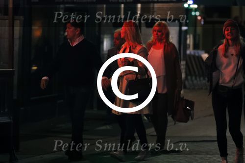 Amsterdam 18 oktober 2017
Frank masmeier en zijn vriendin Jaimy v Lent op straat in amsterdam na een etentje in restaurant Castell