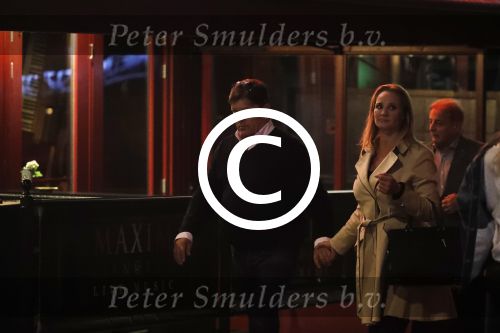 Amsterdam 18 oktober 2017
Frank masmeier en zijn vriendin Jaimy v Lent op straat in amsterdam na een etentje in restaurant Castell