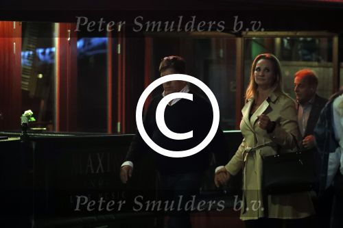 Amsterdam 18 oktober 2017
Frank masmeier en zijn vriendin Jaimy v Lent op straat in amsterdam na een etentje in restaurant Castell