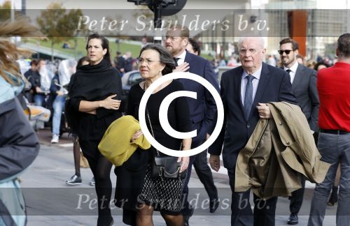 Amsterdam 14 oktober 2017
Afscheidsdienst van burgemeetser Eberhard v d Laan in het concertgebouw. Gerdi Verbeet  met man