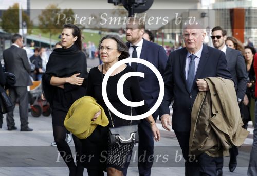 Amsterdam 14 oktober 2017
Afscheidsdienst van burgemeetser Eberhard v d Laan in het concertgebouw. Gerdi Verbeet  met man