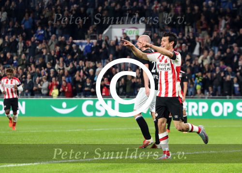 Eindhoven, 30 September 2017
PSV-Willem II, eindstand 4-0  Kompetitie 2017/2018
Hirving Lozano scoort