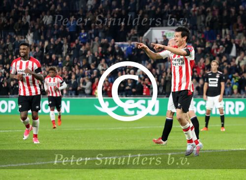 Eindhoven, 30 September 2017
PSV-Willem II, eindstand 4-0  Kompetitie 2017/2018
Hirving Lozano scoort