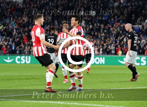 Eindhoven, 30 September 2017
PSV-Willem II, eindstand 4-0  Kompetitie 2017/2018
Hirving Lozano scoort
