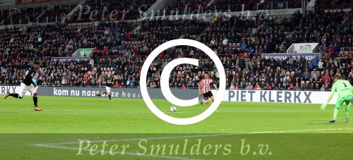 Eindhoven, 30 September 2017 PSV-Willem II, eindstand 4-0 
Kompetitie seizoen 2017/2018
Hirving Lozano scoort 1-0 en 3-0