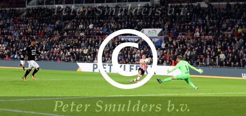 Eindhoven, 30 September 2017 PSV-Willem II, eindstand 4-0 
Kompetitie seizoen 2017/2018
Hirving Lozano scoort 1-0 en 3-0