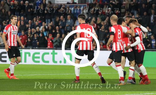Eindhoven, 30 September 2017 PSV-Willem II, eindstand 4-0 
Kompetitie seizoen 2017/2018
Hirving Lozano scoort 1-0 en 3-0