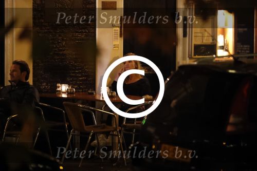 Amsterdam 18 oktober 2017
Frank masmeijer en zijn vriendin Jaimy v Lent op straat in amsterdam na een etentje in restaurant Castell