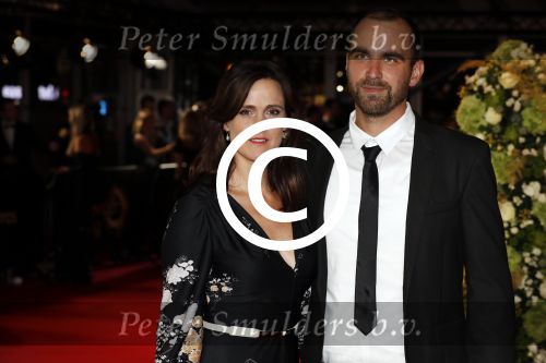 Amsterdam 12 oktober 2017 
Uitreiking televizierring in het afas live theater. Janine Abbring met partner