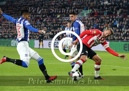 Eindhoven, 22 Januari 2017 Kompetitiewedstrijd PSV-SC Heerenveen, 
eindstand 4-3
Jeremiah St. Juste en Luuk de Jong