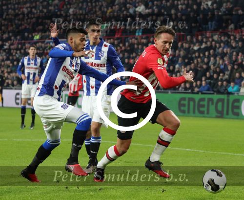Eindhoven, 22 Januari 2017 Kompetitiewedstrijd PSV-SC Heerenveen, 
eindstand 4-3
Jeremiah St. Juste en Luuk de Jong