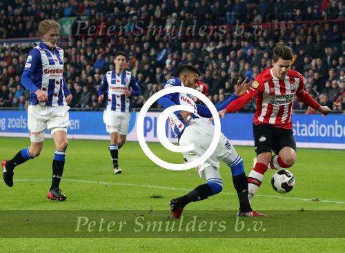 Eindhoven, 22 Januari 2017 Kompetitiewedstrijd PSV-SC Heerenveen, 
eindstand 4-3
Jeremiah St. Juste en Marco v Ginkel